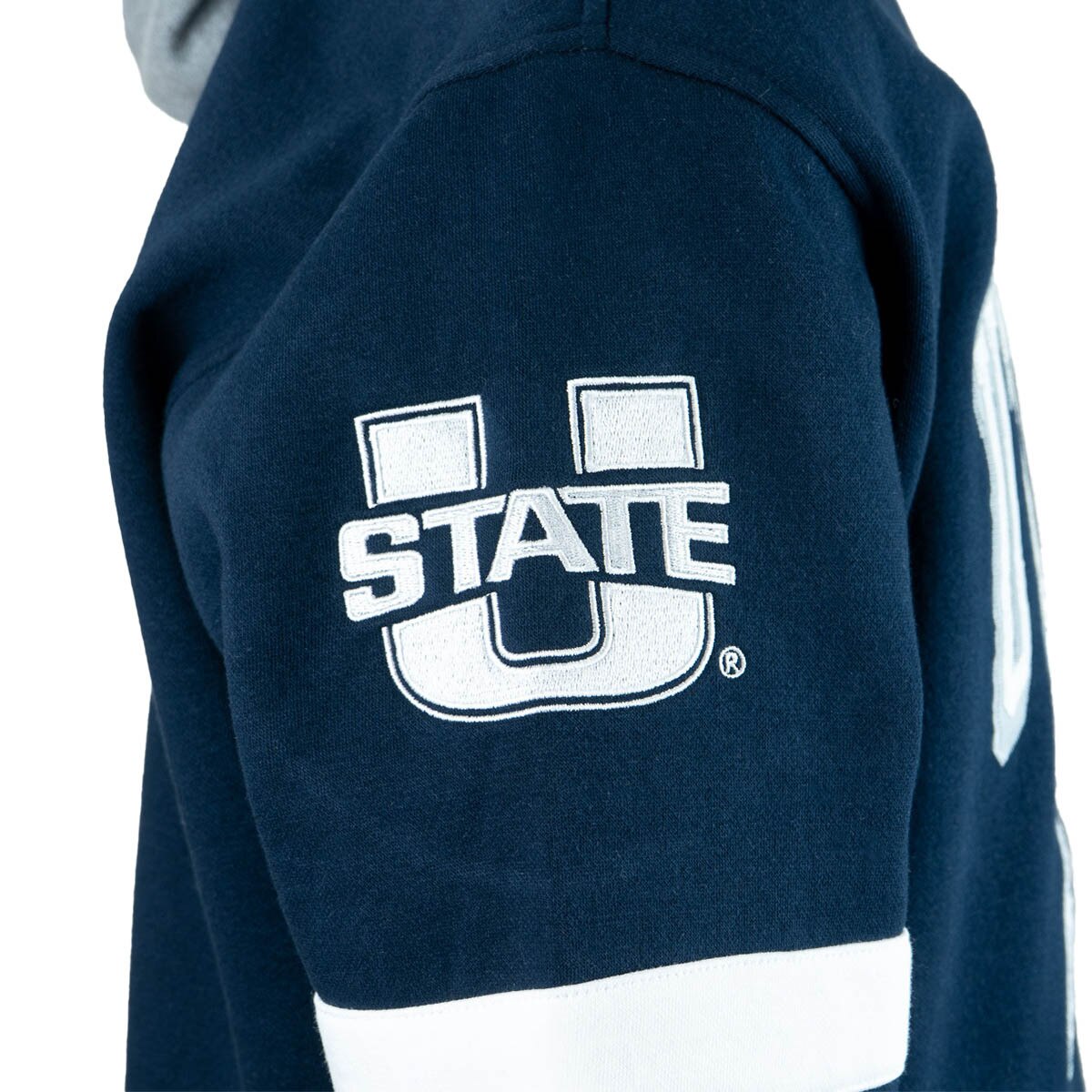 Utah State Aggies hockey club fleece navy unisex hooded sweatshirt